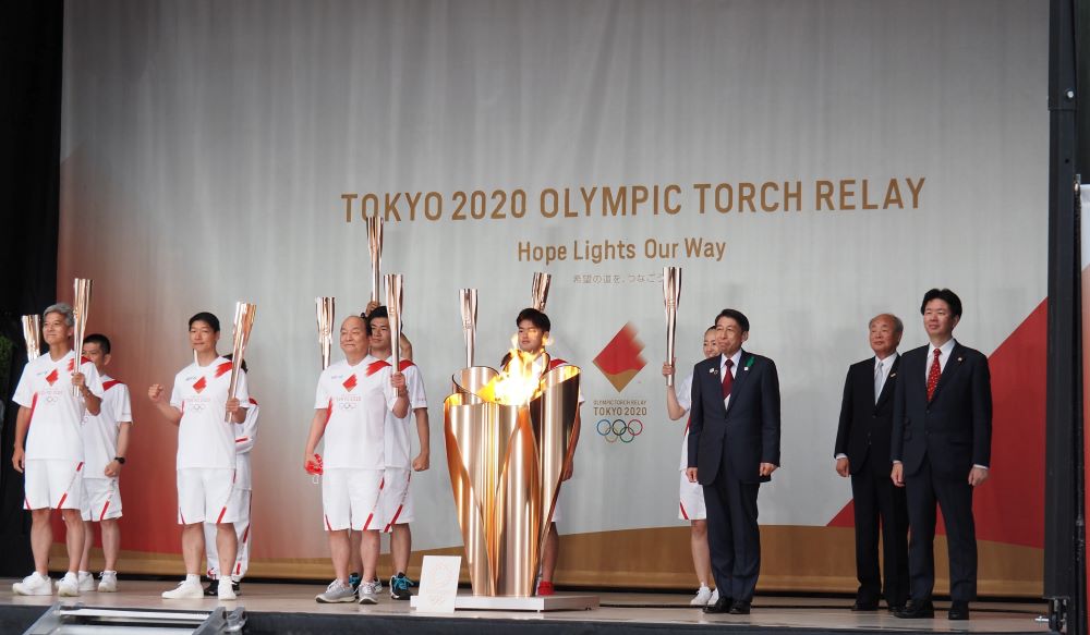 東京２０２０オリンピック聖火リレー点火セレモニー