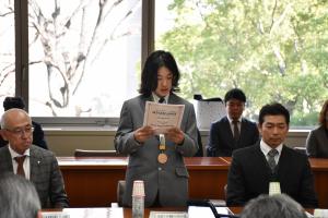 2025アジアＢＭＸフリースタイル選手権　松本翔海選手による議会表敬の写真2