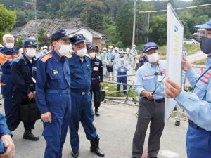 出水期前の九州北部豪雨被災地視察の写真2