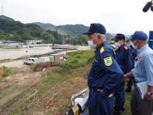 出水期前の九州北部豪雨被災地視察の写真3