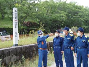 出水期前の九州北部豪雨被災地視察の写真4