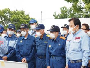 赤羽国土交通大臣の令和3年8月の大雨による被災地視察に同行しましたの写真2