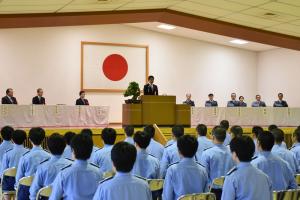 福岡県警察学校初任科入校式の写真