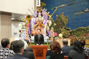 博多祇園山笠千代流舁き山笠　県庁展示お披露目式の写真1