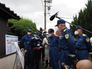 令和3年8月の大雨による被害の状況を視察しましたの写真1